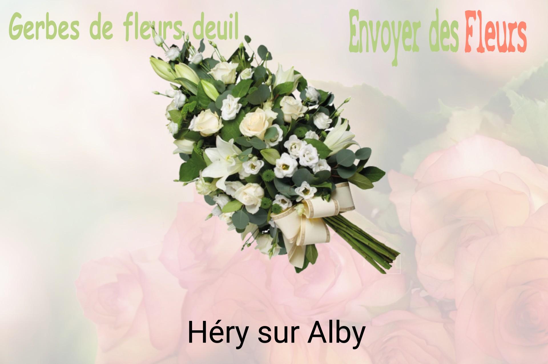 Gerbe de fleurs de deuil livrée à Héry-sur-Alby